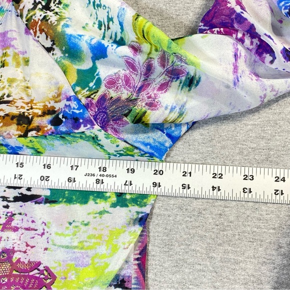 Olive Hill Women’s Boho Blouse Size M Abstract V Neck Sheer Lace Long Sleeve - Picture 13 of 14